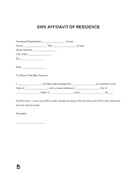 dmv proof of residency address letter