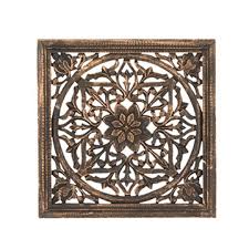 Wooden Wall Decoration Black Gold 30x30