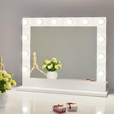 Chende White Hollywood Lighted Makeup Vanity Mirror Light With Dimmer Family Deals