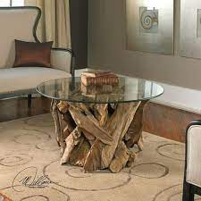 Rustic Driftwood Cocktail Coffee Table