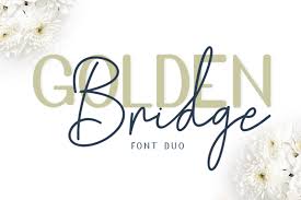 golden bridge script font dafont com