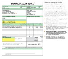 Commercial Shipping Invoice International Commercial Invoice