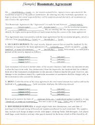 Roommate Contract Template Rental Agreement Lease Free