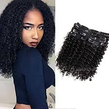Is this curly hair suicide? Amazon Com Jet Black 1 Kinky Curly Clip Ins 100 Brazilian Virgin Human Hair 8a Grade Human Hair Extensions 4b 4c Curls Afro Kinky Curls 7pcs Set 90g 180g 10 24 140g Set 18 Jet Black