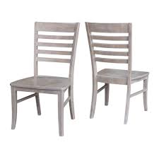 Target / furniture / kitchen & dining furniture / gray : International Concepts Milan Weathered Taupe Gray Wood Dining Chair Set Of 2 C09 310p The Home Depot