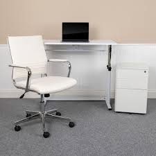 Our top 3 picks for the best computer desk with locking drawers. Flash Furniture Work From Home Kit White Adjustable Computer Desk Leathersoft Office Chair And Side Handle Locking Mobile Filing Cabinet Target