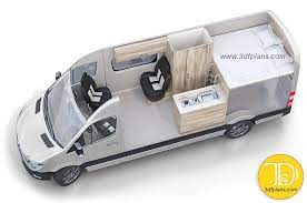 Floor plan sprinter camper van with bathroom. 3d Layout Design For Caravans Motorhomes And More Van Conversion Layout Campervan Conversions Layout Van Conversion Plans