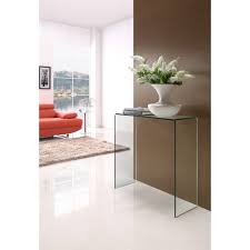 Glass Console Table Small Modern