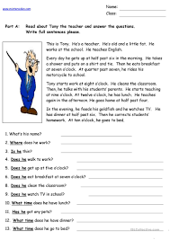 7th grade reading comprehension worksheets the middle school reading comprehension passages below include 7th grade appropriate reading passages and related questions. Tony The Teacher Reading Comprehension English Esl Worksheets For Distance Learning And Physical Classrooms