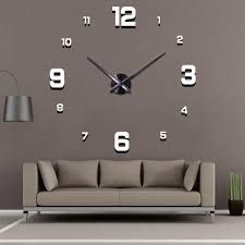 modern design large wall clock 3d diy
