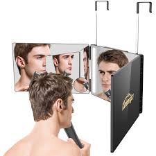 360 trifold barber mirrors height