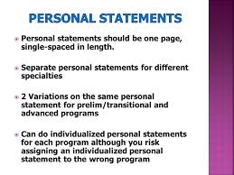 Personal Statement  Issues of Length and Form  cv personal statement