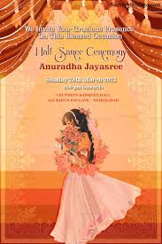 invitation card for half saree ceremony