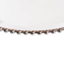 Clear Charger Plate With Beaded Edge