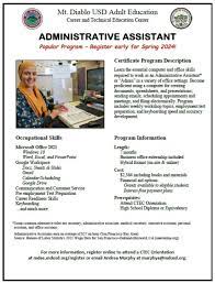 administrative istant program news