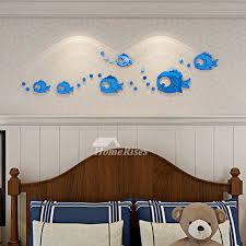 fish wall decals acrylic purple gold