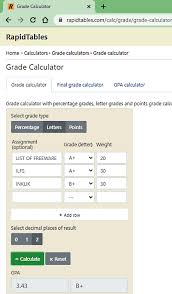 grade calculator s