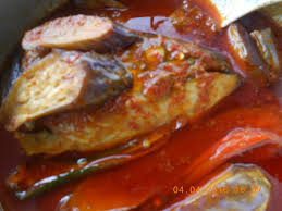 Resipi & cara buat ikan kerisi masak lemak cili api saiz hidangan: Namakucella Asam Pedas Kepala Ikan Salmon