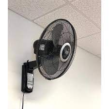Indoor Black Mounted Wall Fan With