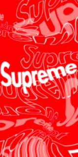supreme logo wavy red wallpapers