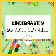 free kindergarten supplies list