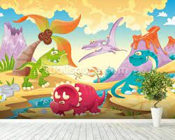 Dinosaurs Cartoon Wall Mural