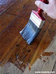 varnish an old wooden floor with