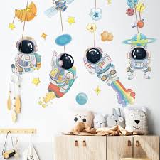 Astronaut Wall Stickers Planet Space