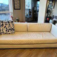 white leather couch