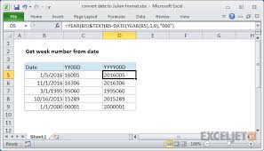 Excel Formula Convert Date To Julian Format Exceljet