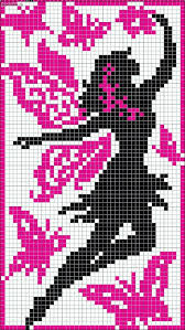 Fairy With Butterflies Pattern Chart For Cross Stitch