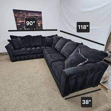 Beautiful Black 2 Piece Sectional Couch