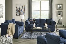 Darcy Living Room Set In Blue By Ashley