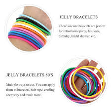 10 pcs rainbow jelly bracelets diva