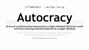 unciation of autocracy definition