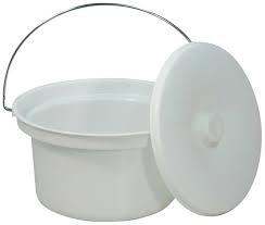 Commode Bucket & Lid - White - Round - 5ltr | Beaucare Medical Ltd