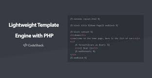 lightweight template engine with php