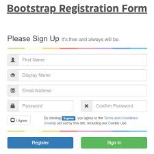 responsive bootstrap registration form