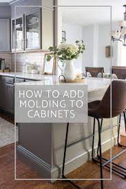 how to add molding to cabinets for a