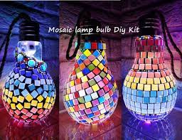 Mosaic Lamp Bulb Diy Kit Stained Glass