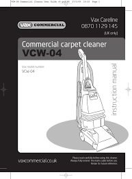 vax commercial vcw 04 carpet cleaner