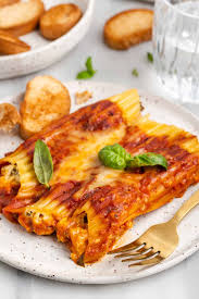 vegan manicotti with spinach and
