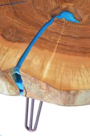 Round Sliced Live Edge Coffee Table On