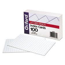 Grid Index Cards 3 X 5 White 100 Pack Thegreenoffice Com