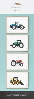 two farm tractors wall decal