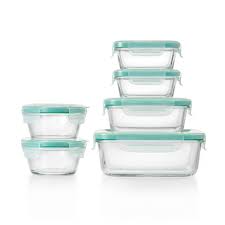12 piece smart seal glass container set