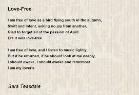 love free love free poem by sara teasdale