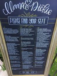 Wedding Table Seating Chart