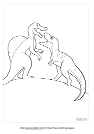 free spinosaurus vs t rex coloring page