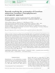 (PDF) Towards resolving the systematics of Cerastium subsection ...